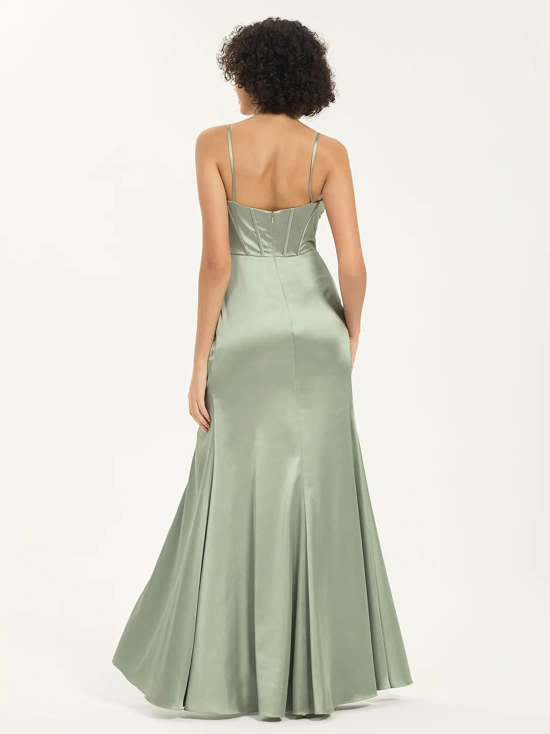 Sweetheart Satin Mermaid Prom Dress with Ruched Accents and Leg Slit