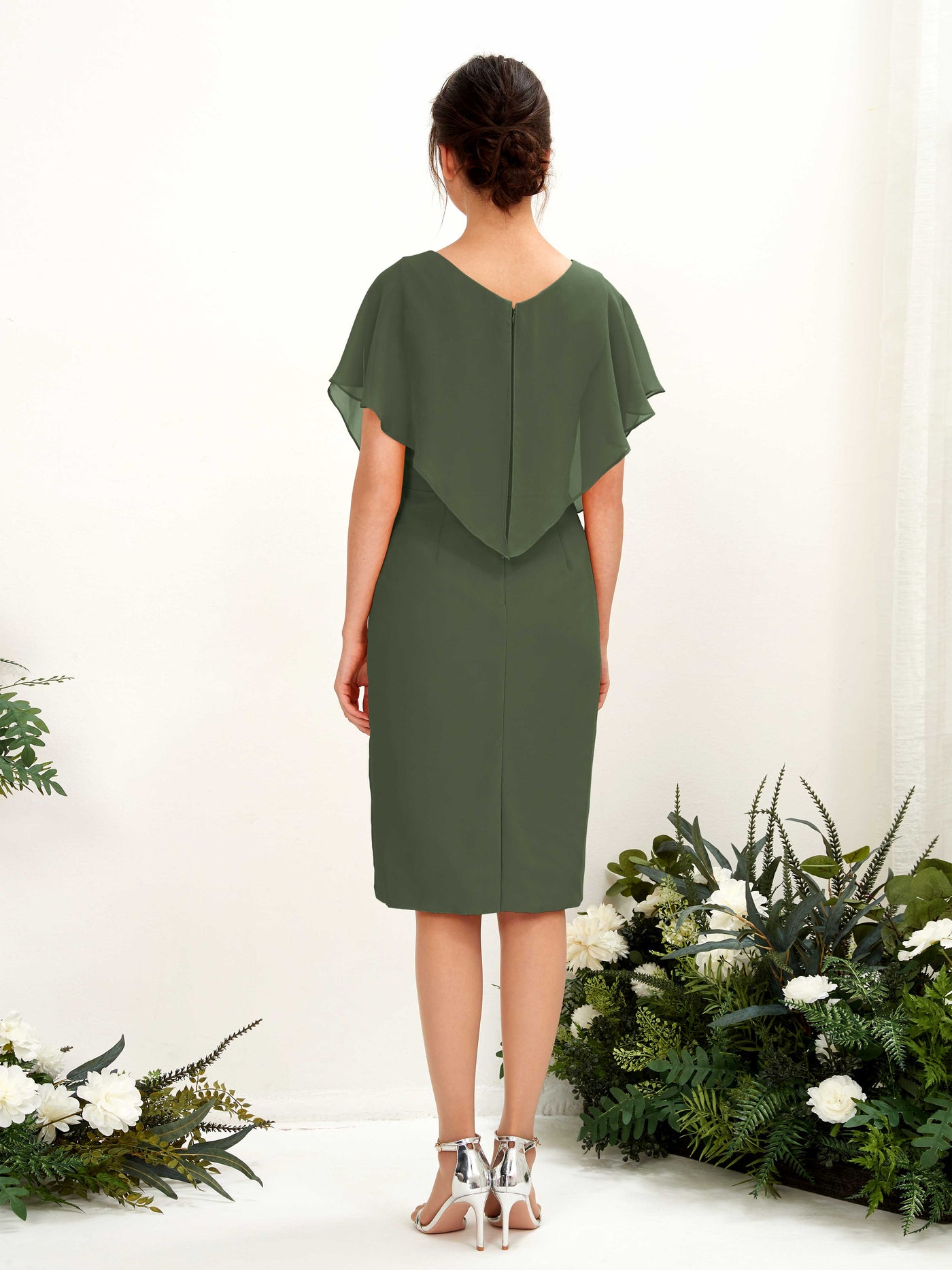 Olive green 2025 sheath dress