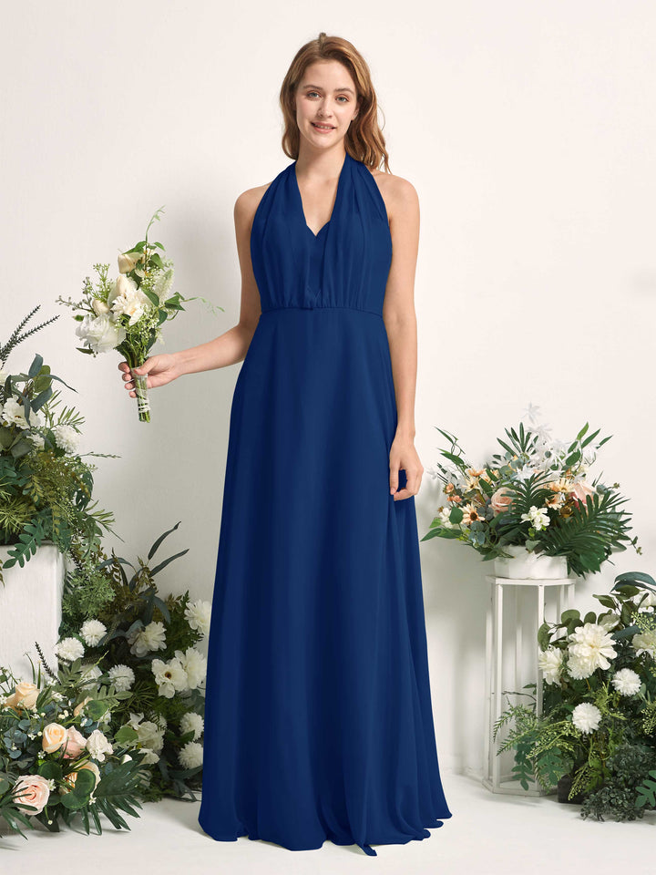 Carlyna Carolyn Convertible Royal Blue Bridesmaid Dress Maxi Sleeveless Sweetheart Dress 