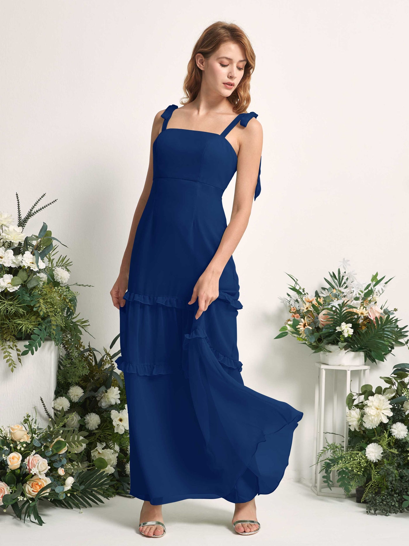 Carlyna Kaiya A-Line Royal Blue Bridesmaid Dress Maxi Sleeveless Straight Dress #color_royal-blue