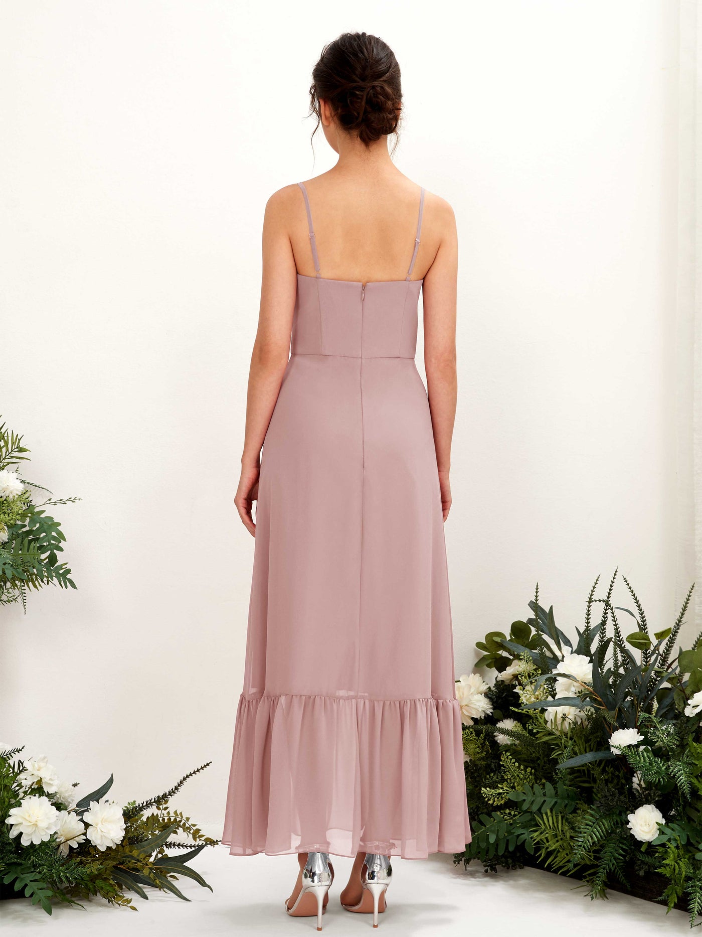 Spaghetti-straps Sweetheart Sleeveless Chiffon Bridesmaid Dress - Dusty Rose (81223009)#color_dusty-rose