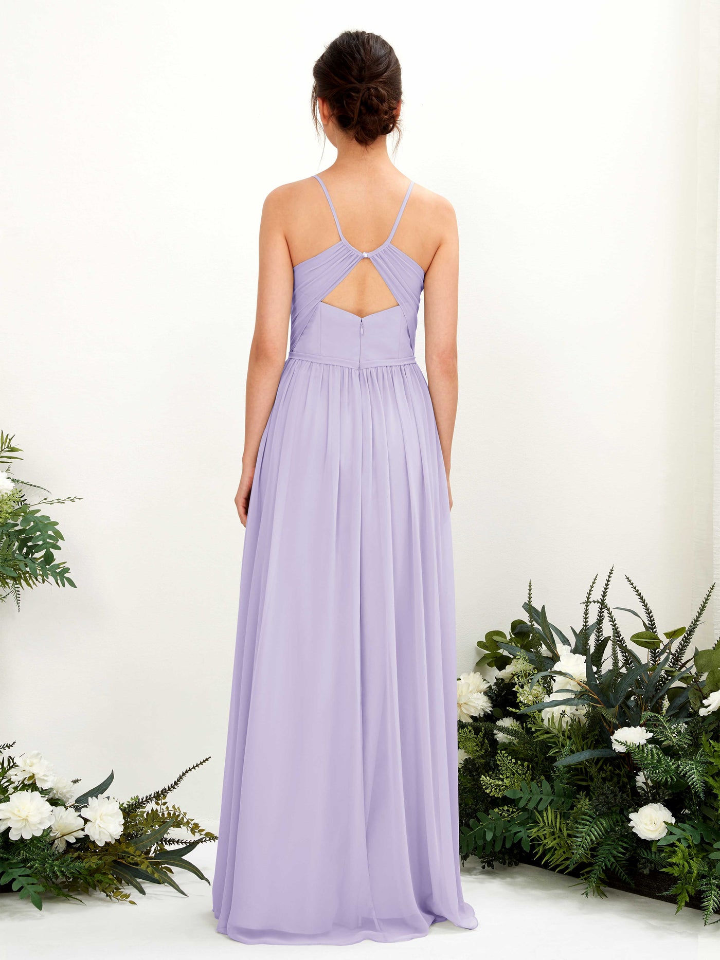 Carlyna Angela A-Line Lilac Bridesmaid Dress Maxi Sleeveless V-Neck Dress #color_lilac