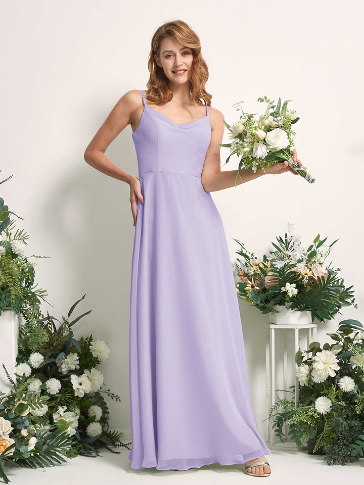 Carlyna Hannah A-Line Lilac Bridesmaid Dress Maxi Sleeveless Sweetheart Dress 