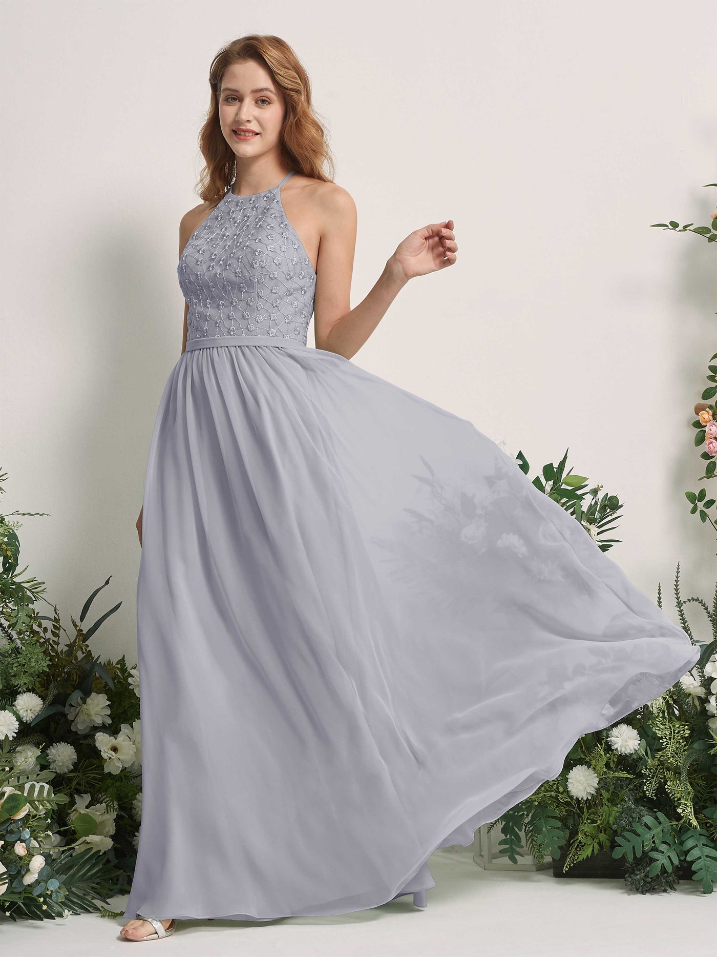 Dusty Lavender Bridesmaid Dresses A-line Halter Sleeveless Chiffon Dresses (83220803)#color_dusty-lavender