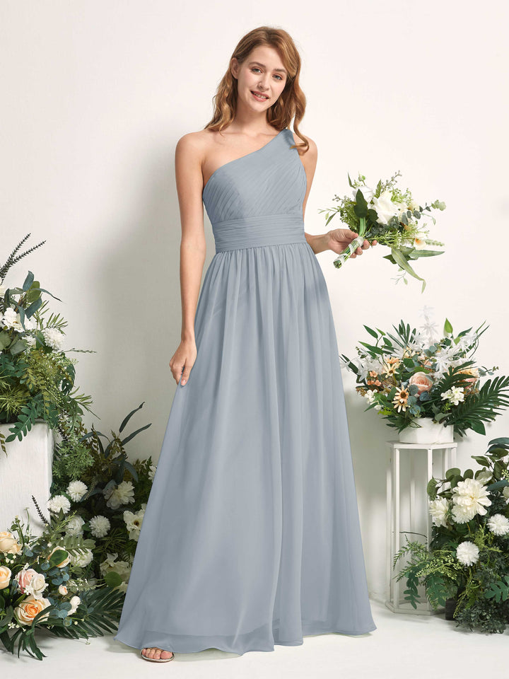 Carlyna Pandora A-Line Dusty Blue-Upgrade Bridesmaid Dress Maxi Sleeveless One Shoulder Dress 