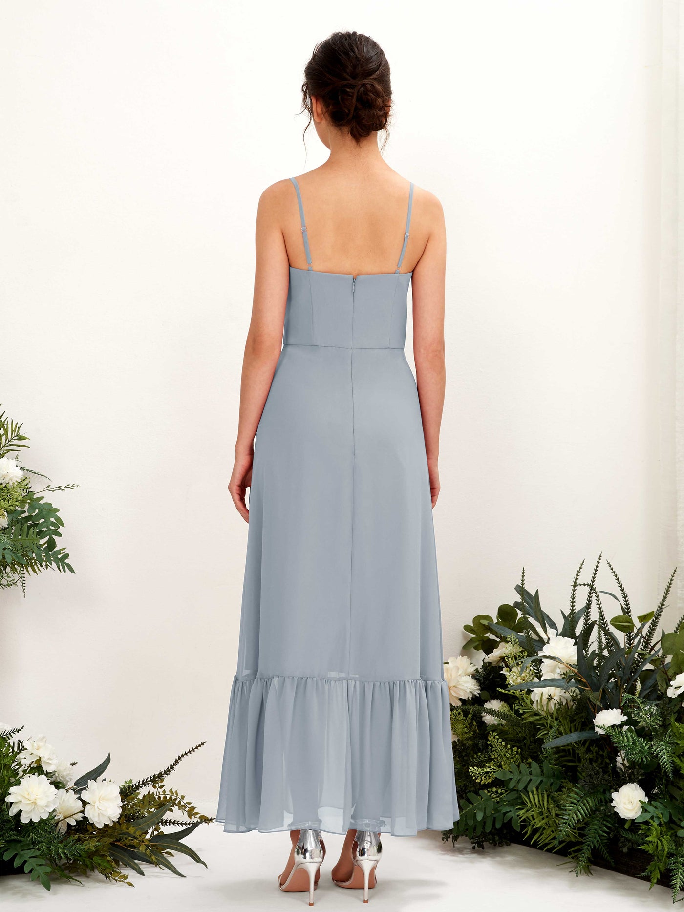 Spaghetti-straps Sweetheart Sleeveless Chiffon Bridesmaid Dress - Dusty Blue-Upgrade (81223004)#color_dusty-blue-upgrade