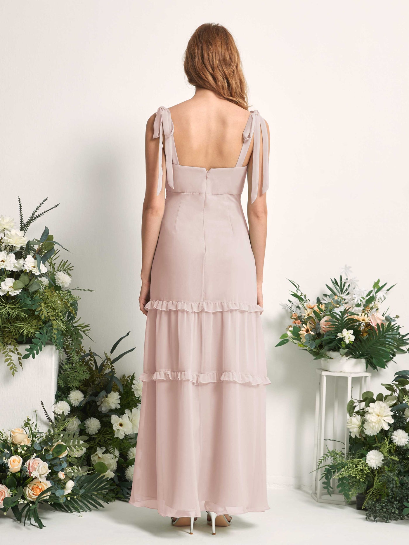 Carlyna Kaiya A-Line Biscotti Bridesmaid Dress Maxi Sleeveless Straight Dress #color_biscotti