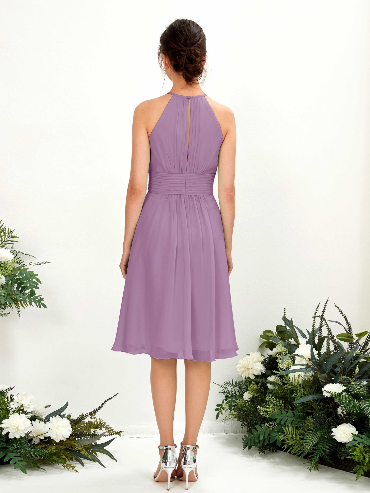 Halter Sleeveless Chiffon Bridesmaid Dress - Orchid Mist (81220121)#color_orchid-mist