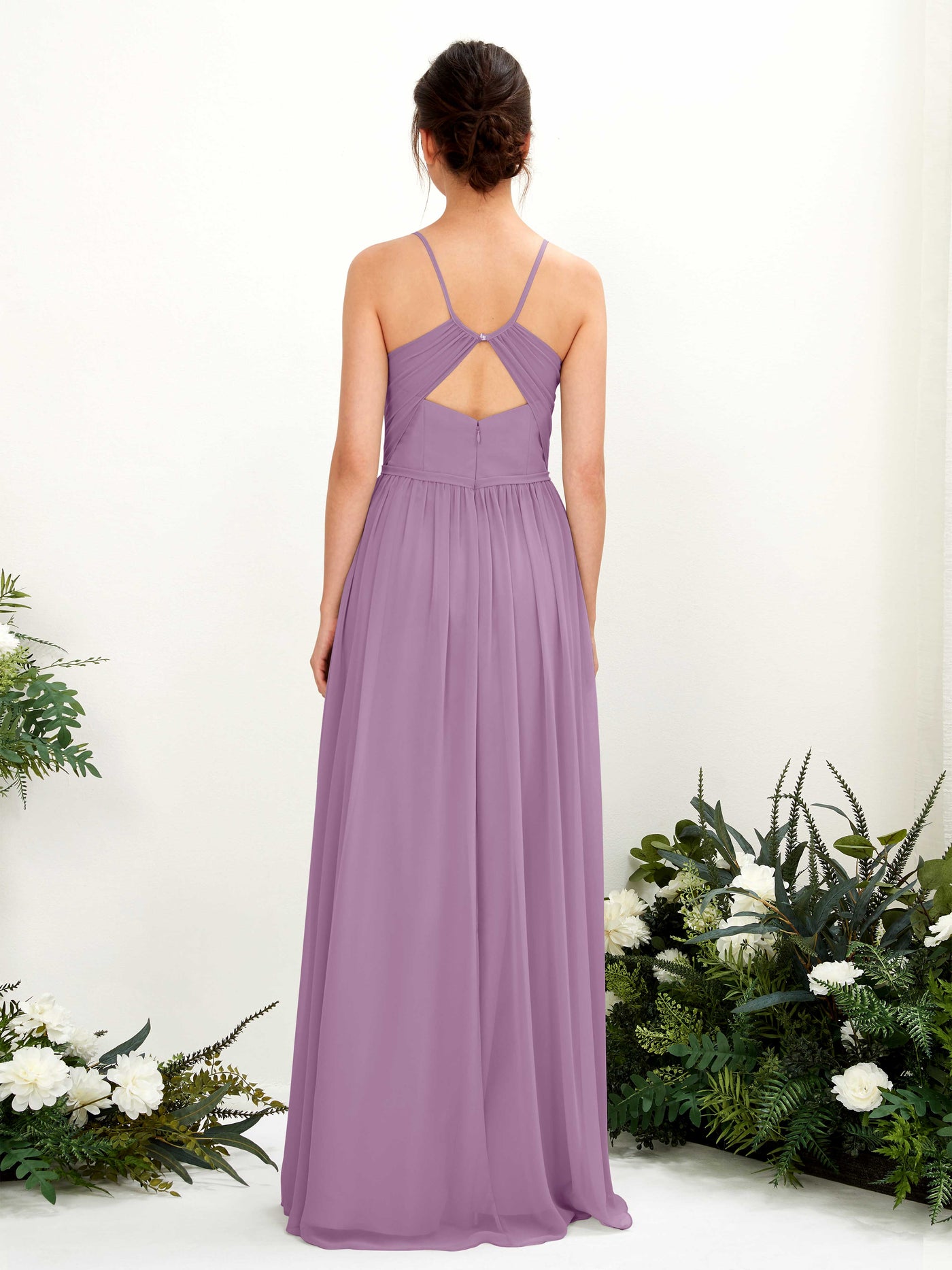 Carlyna Angela A-Line Orchid Mist Bridesmaid Dress Maxi Sleeveless V-Neck Dress #color_orchid-mist