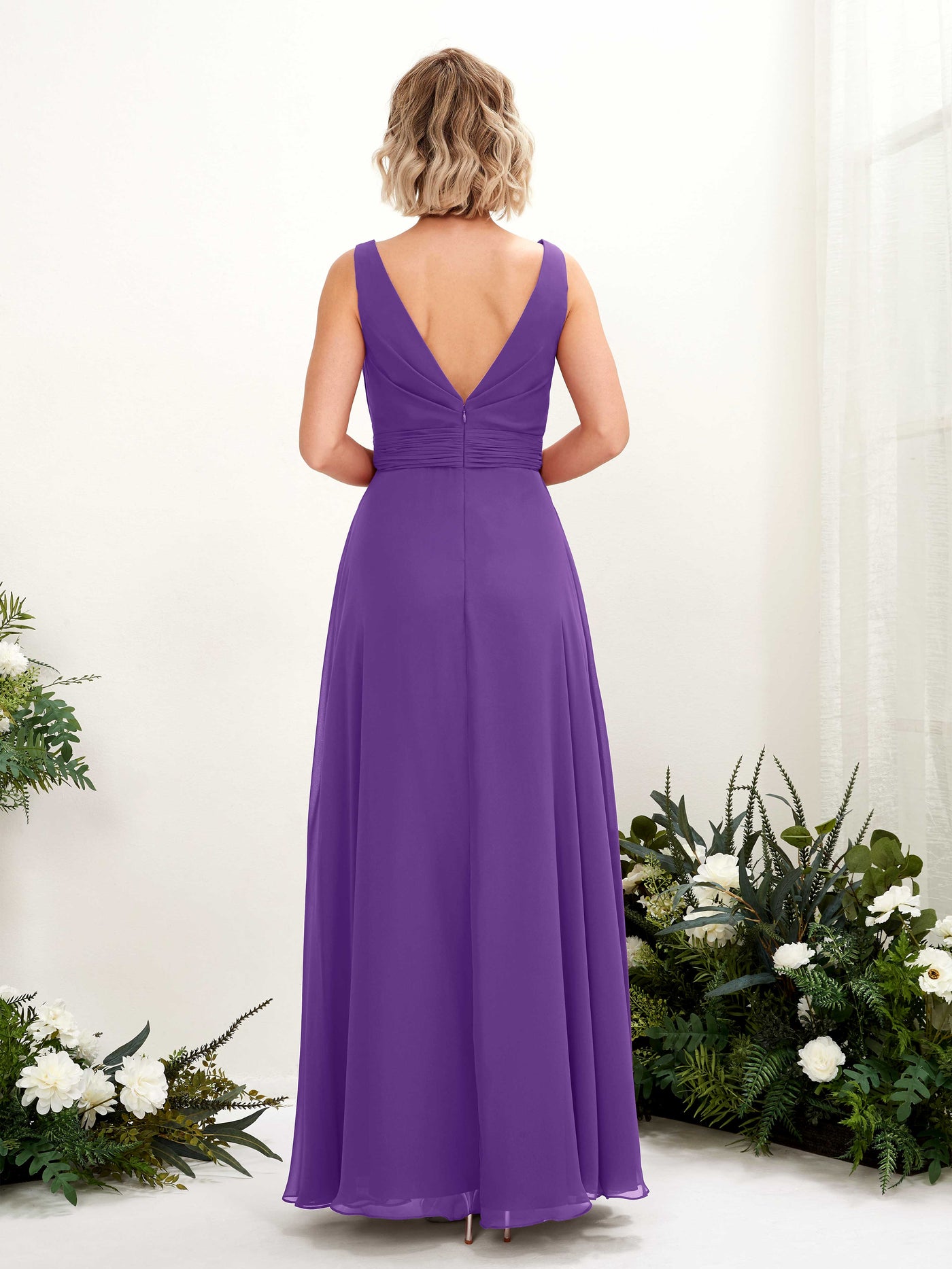 Carlyna Brianna A-Line Regency Bridesmaid Dress Maxi Sleeveless Boat Neck Dress #color_regency