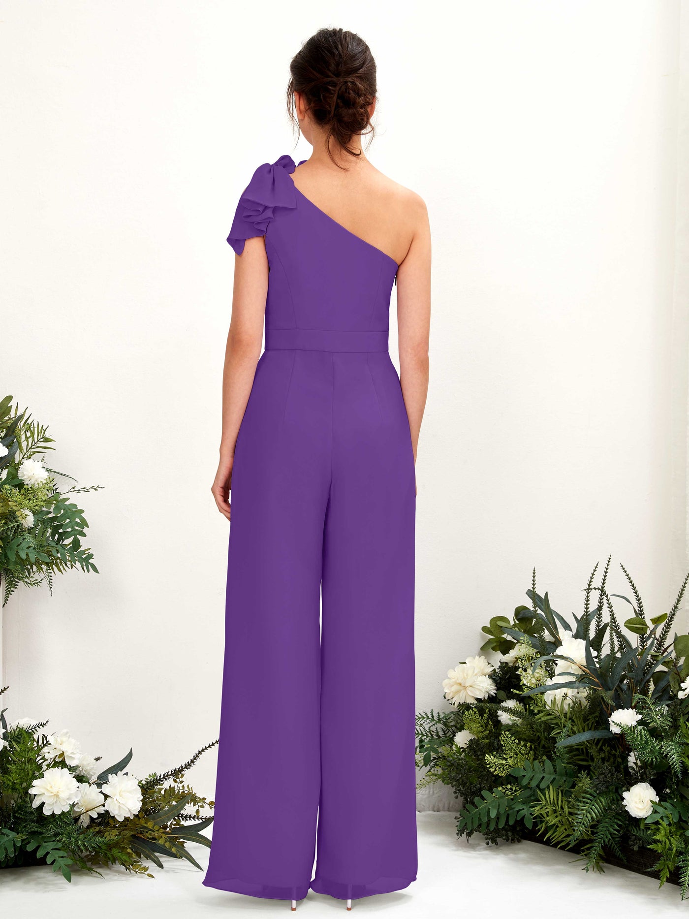 Carlyna Jasmine Jumpsuit Regency Bridesmaid Dress Maxi Sleeveless One Shoulder Dress #color_regency